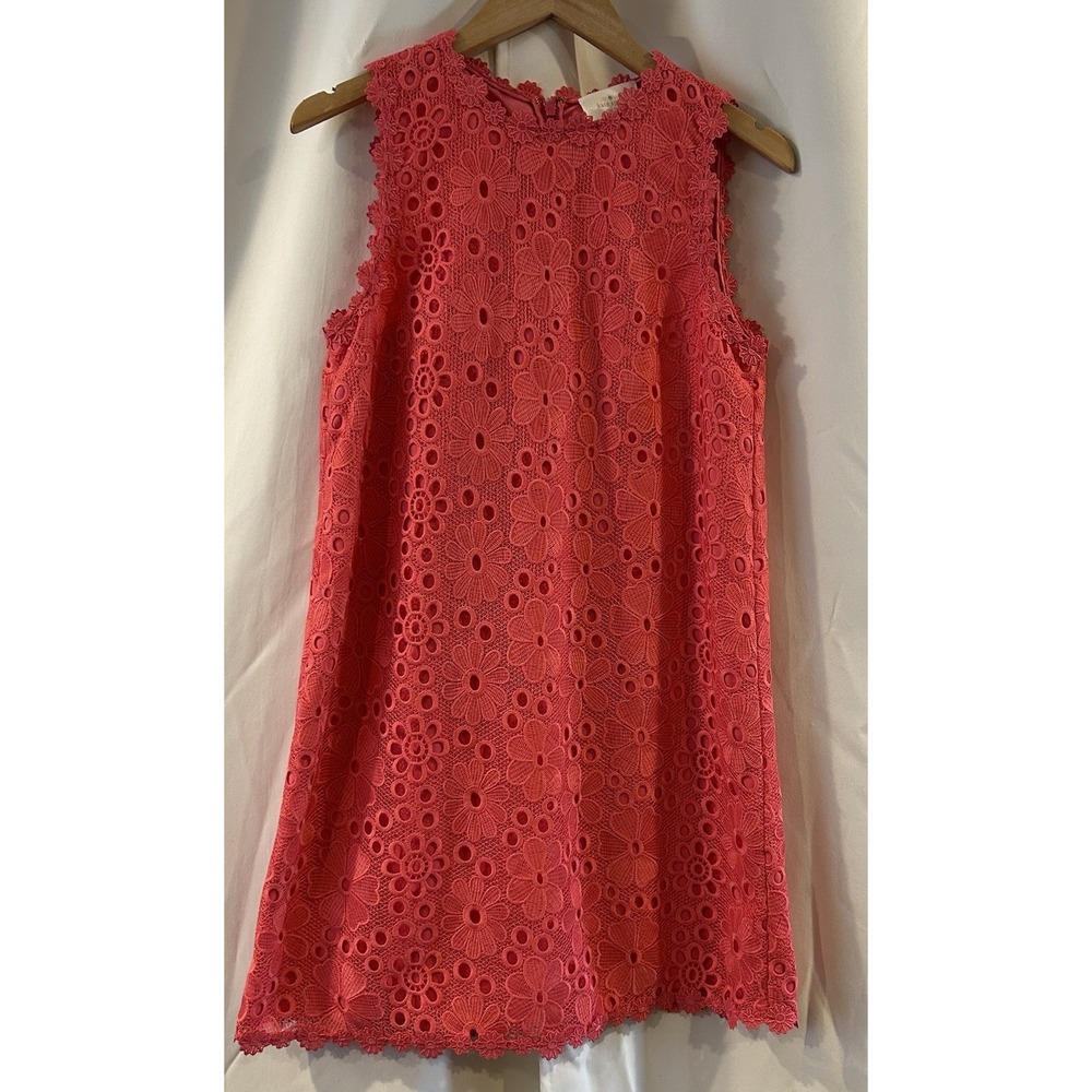 KATE SPADE New York Size‎ 4 Embroidered Lace Sleeveless Eyelet Shift Dress
